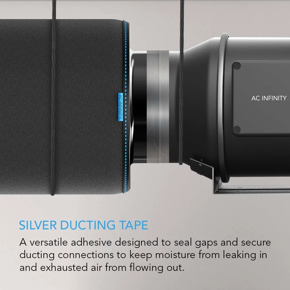 Buy โ AC Infinity | Aluminum Foil Ducting Tape | 50-Yards Ventilation & CO2 ๐ 2 AC Infinity | Aluminum Foil Ducting Tape | 50-Yards Ventilation & CO2