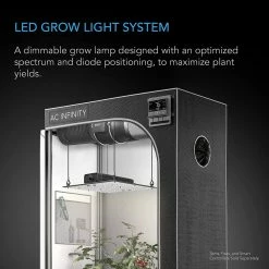 Your Grow Room AC Infinity | IONGRID S22 Full Spectrum LED Grow Light | 130W | 2’ X 2’