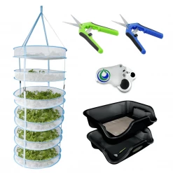 Happy Hydro | 'Trim-Jail' Kit | Harvest More Trim Bin | W/ 6-Tier Drying Rack Harvest & Essentials
