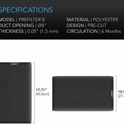 Wholesale 🌟 AC Infinity | Pre-Filter Cloth For Inline Carbon Filter | 8-INCH, 2-PACK Ventilation & CO2 ✔️ 8 AC Infinity | Pre-Filter Cloth For Inline Carbon Filter | 8-INCH, 2-PACK Ventilation & CO2