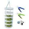 Happy Hydro | Trimming & Drying Kit | 6-Tier Drying Rack Bundle | Trimming Scissors | LED Loupe Harvest & Essentials
