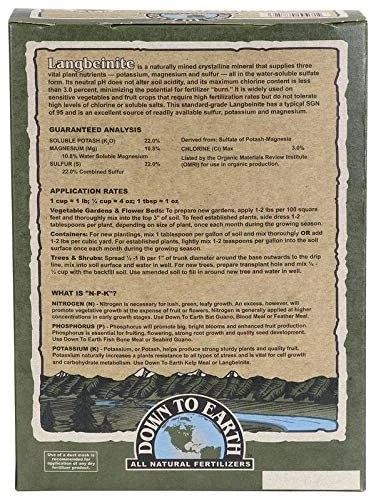Outlet 🤩 Planting & Watering Down To Earth Langbeinite (Sul-Po-Mag) - 5 Lb ❤️ 2 Planting & Watering Down To Earth Langbeinite (Sul-Po-Mag) - 5 Lb