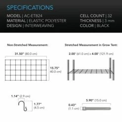 Flash Sale ๐งจ AC Infinity | Grow Tent Trellis Flex Netting | 2' X 4' Planting & Watering โค๏ธ 8 AC Infinity | Grow Tent Trellis Flex Netting | 2' X 4' Planting & Watering