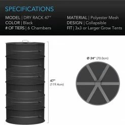 Top 10 โ๏ธ AC Infinity | Hanging Dry Herb Rack | 24 Inch Diameter, Six Tier Harvest & Essentials ๐ 11 AC Infinity | Hanging Dry Herb Rack | 24 Inch Diameter, Six Tier Harvest & Essentials