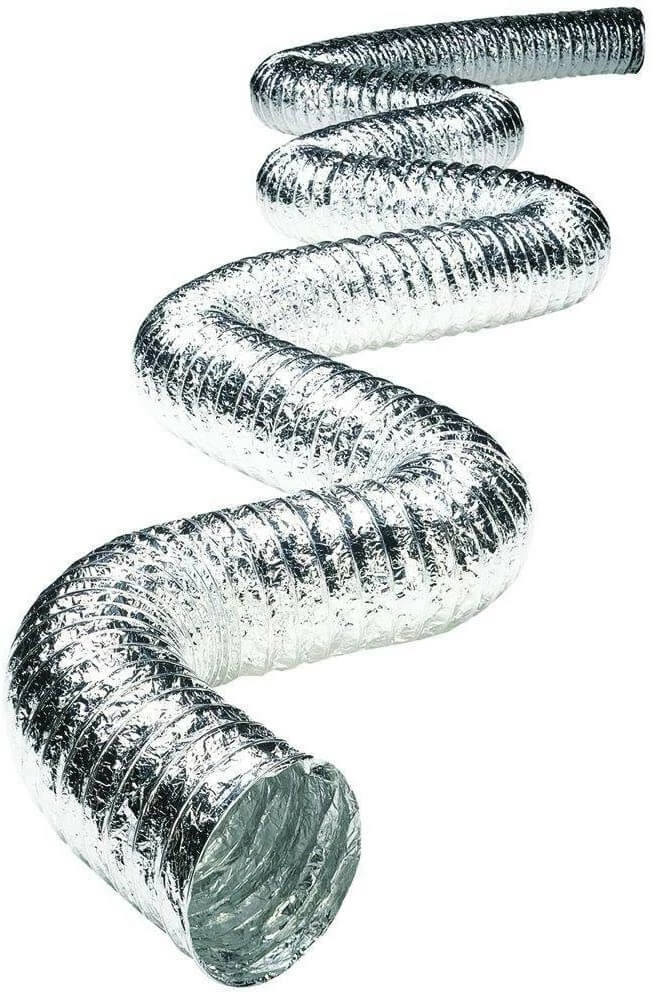Buy 😉 Happy Hydro 8” X 25’ HVAC Flex Duct Non-Insulated Venting Hose With 2 Worm Gear Clamps For Grow Room And Greenhouses 👍 5 Happy Hydro 8” X 25’ HVAC Flex Duct Non-Insulated Venting Hose With 2 Worm Gear Clamps For Grow Room And Greenhouses