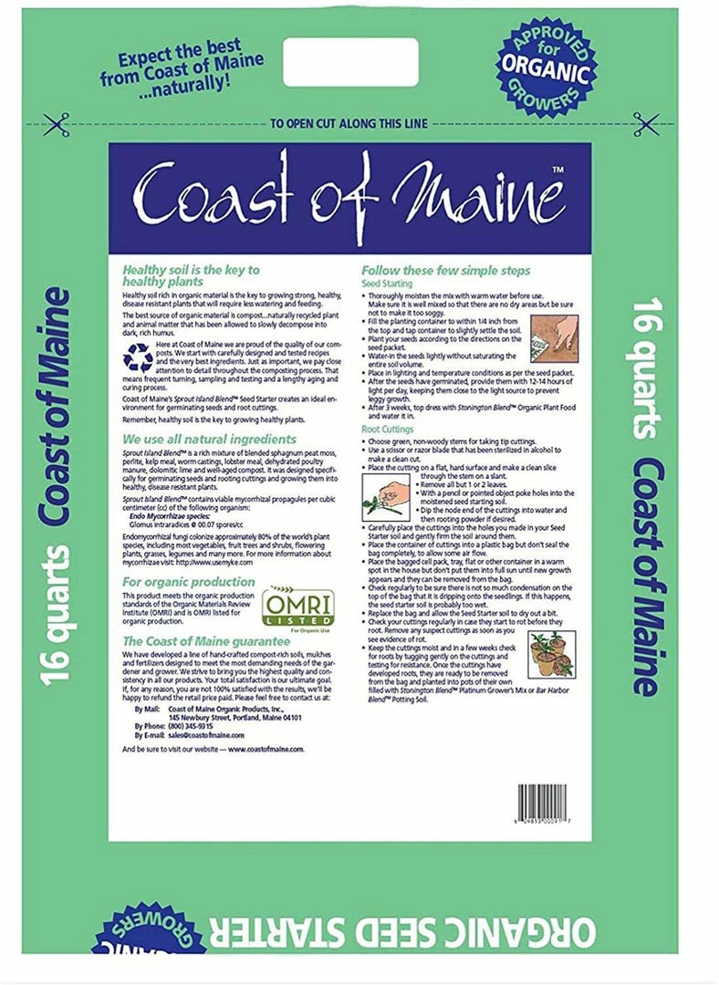 Coupon 🤩 Coast Of Maine | Organic Seed Starter Soil | 16 QT Bag 🎉 2 Coast Of Maine | Organic Seed Starter Soil | 16 QT Bag