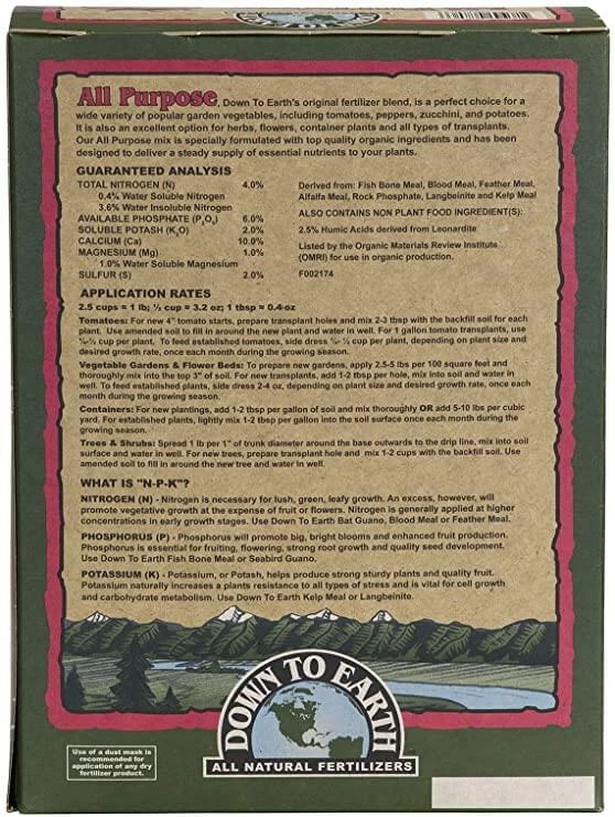 Outlet 🤩 Down To Earth All Purpose Mix - 50 Lb 🤩 2 Down To Earth All Purpose Mix - 50 Lb