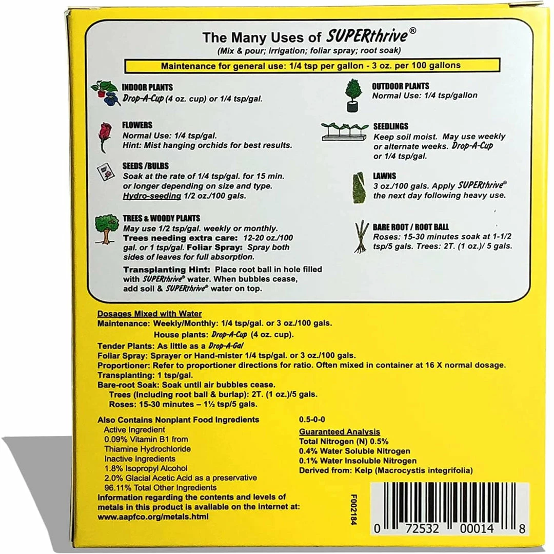 Wholesale ❤️ Planting & Watering SUPERthrive | Vitamin Nutrient Supplement | 4 Oz 🎁 2 Planting & Watering SUPERthrive | Vitamin Nutrient Supplement | 4 Oz