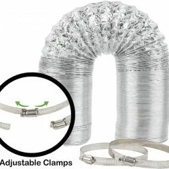 Discount 😉 Happy Hydro 4 Inch Flex Duct 25ft Long Includes 2 Worm Gear Clamps For HVAC, Grow Room, And Greenhouse Ventilation ⌛ 10 Happy Hydro 4 Inch Flex Duct 25ft Long Includes 2 Worm Gear Clamps For HVAC, Grow Room, And Greenhouse Ventilation