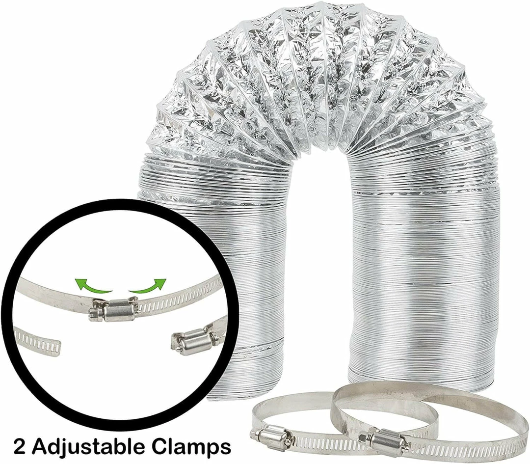 Discount 😉 Happy Hydro 4 Inch Flex Duct 25ft Long Includes 2 Worm Gear Clamps For HVAC, Grow Room, And Greenhouse Ventilation ⌛ 4 Happy Hydro 4 Inch Flex Duct 25ft Long Includes 2 Worm Gear Clamps For HVAC, Grow Room, And Greenhouse Ventilation