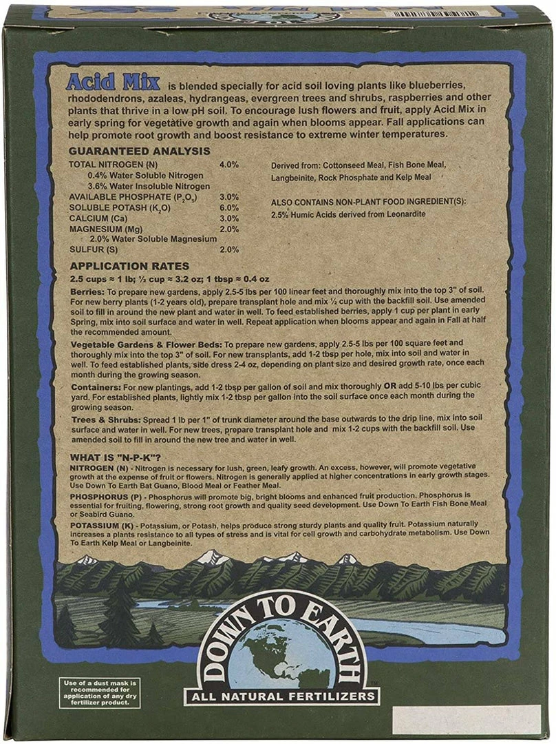Best Pirce 😉 Planting & Watering Down To Earth Acid Mix - 5 Lb 🤩 2 Planting & Watering Down To Earth Acid Mix - 5 Lb