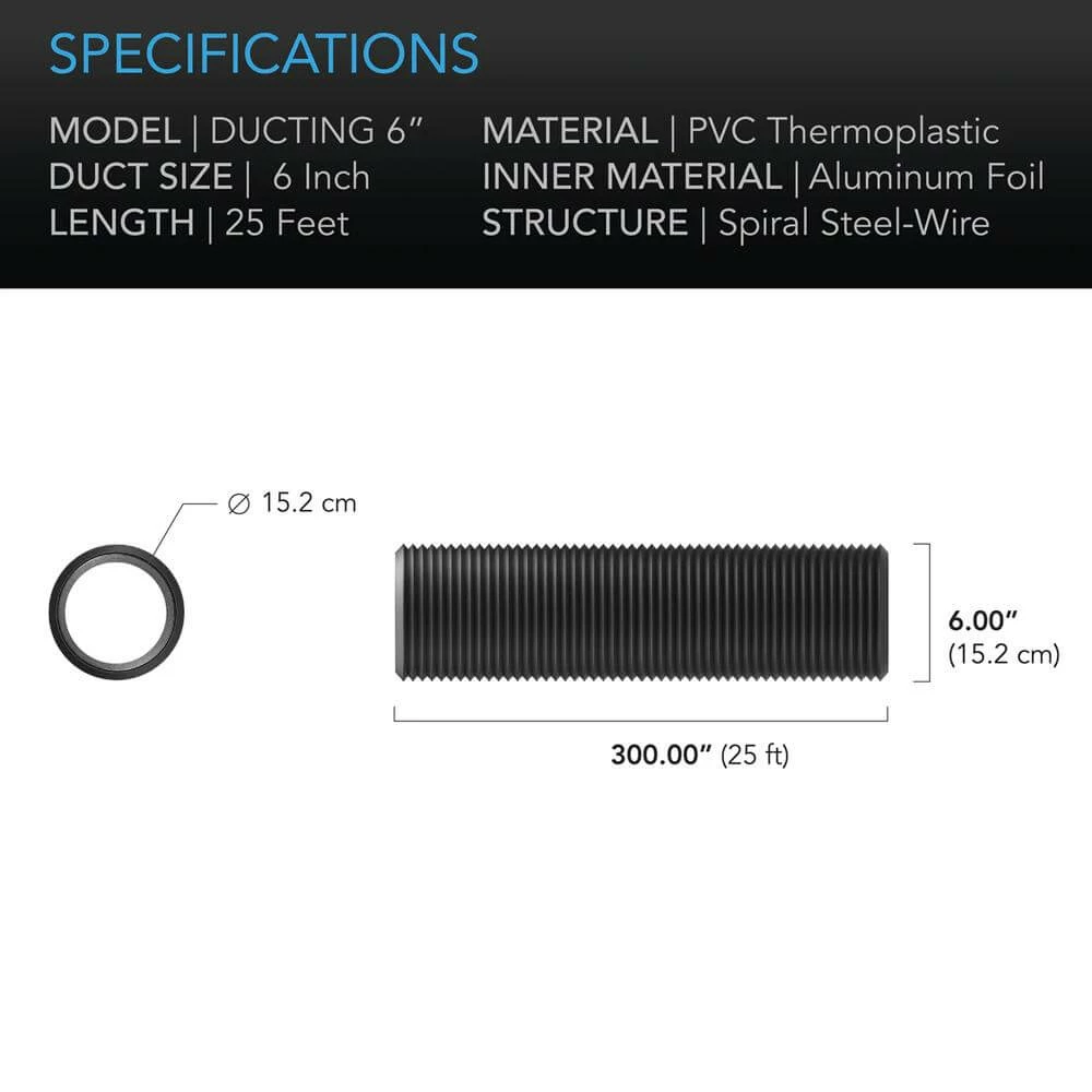 Cheapest ⭐ AC Infinity 6 Inch Four-Layer Ducting - 8ft & 25ft Options ❤️ 2 AC Infinity 6 Inch Four-Layer Ducting - 8ft & 25ft Options