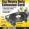 HydroFarm 3 Outlet Power Strip / Heavy Duty Extension Cord | 120V | 25'