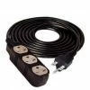 HydroFarm 3 Outlet Power Strip / Heavy Duty Extension Cord | 240V | 25'
