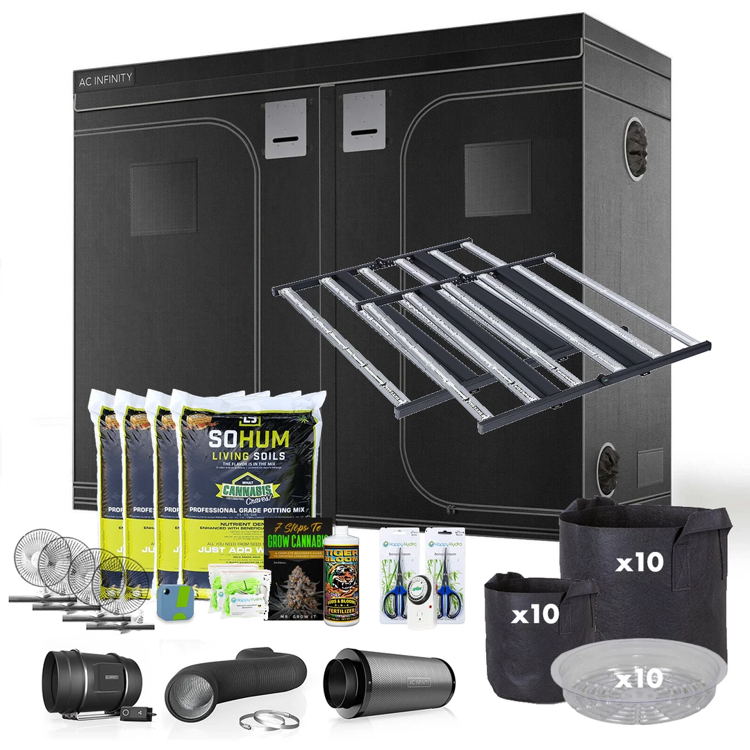 Brand new ✔️ Happy Hydro Grow Tent Kits Complete Grow Tent Kit | 2x Grower's Choice ROI-E680S LED | 4’ X 8’ ❤️ 1 Happy Hydro Grow Tent Kits Complete Grow Tent Kit | 2x Grower's Choice ROI-E680S LED | 4’ X 8’