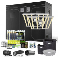 Happy Hydro Grow Tent Kits Complete Grow Tent Kit | 2x Mars Hydro FC-4800 LED Lights | 4’ X 8’