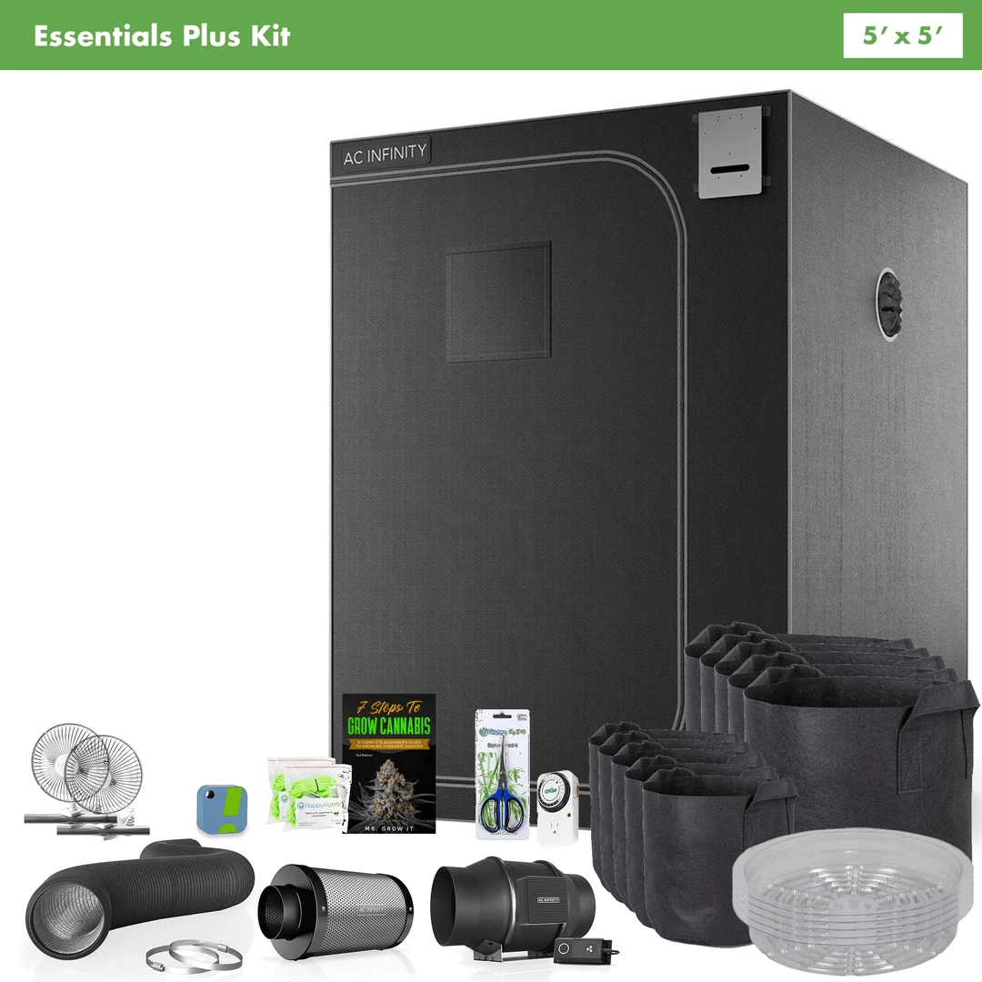 Outlet 🔥 Happy Hydro 'The Essentials Plus' | AC Infinity Tent & Ventilation | 5' X 5' ⌛ 1 Happy Hydro 'The Essentials Plus' | AC Infinity Tent & Ventilation | 5' X 5'