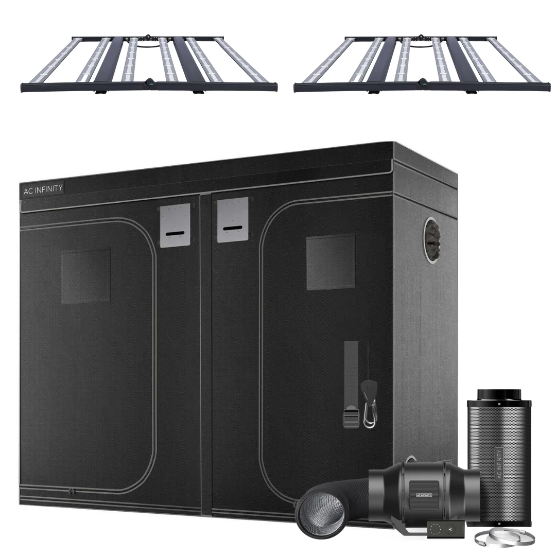 Flash Sale 🔥 Happy Hydro 'The Essentials' Grow Kit | ROI-E680S LED Light | AC Infinity Tent & Ventilation | 4’ X 8’ 😍 1 Happy Hydro 'The Essentials' Grow Kit | ROI-E680S LED Light | AC Infinity Tent & Ventilation | 4’ X 8’
