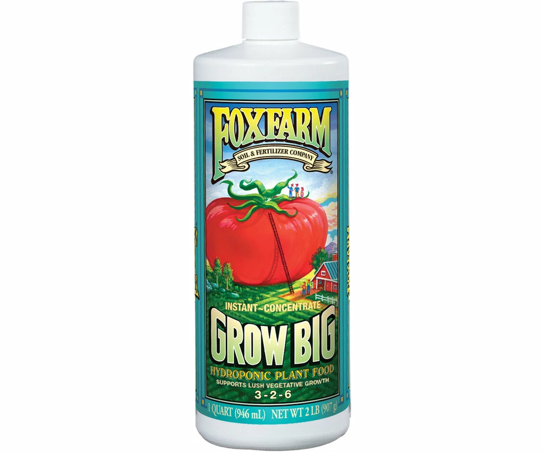 Budget ✔️ FoxFarm Grow Big® Liquid Concentrate | Hydro Formula | 1 Quart Planting & Watering 🧨 1 FoxFarm Grow Big® Liquid Concentrate | Hydro Formula | 1 Quart Planting & Watering