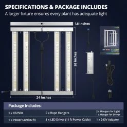 Flash Sale ⭐ ViparSpectra | KS2500 | LED Grow Light Grow Lights ✨ 11 ViparSpectra | KS2500 | LED Grow Light Grow Lights