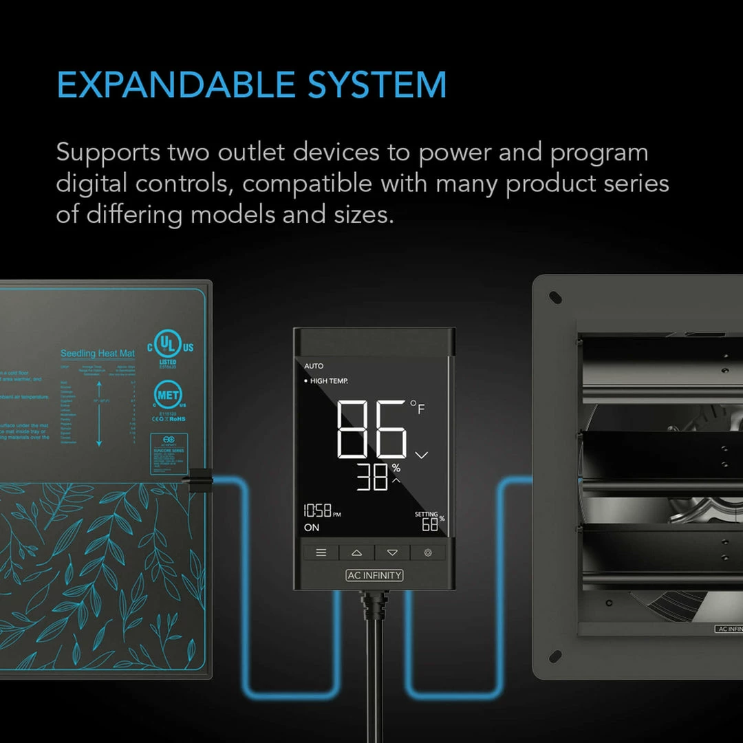 Best Sale 🔔 Your Grow Room AC Infinity | Temp & Humidity Outlet Controller | Controller 76 🎉 4 Your Grow Room AC Infinity | Temp & Humidity Outlet Controller | Controller 76
