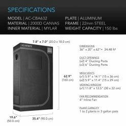Buy ✨ Grow Tent Kits AC Infinity Tent & Ventilation Kit | 2’ X 3’ 😍 13 Grow Tent Kits AC Infinity Tent & Ventilation Kit | 2’ X 3’