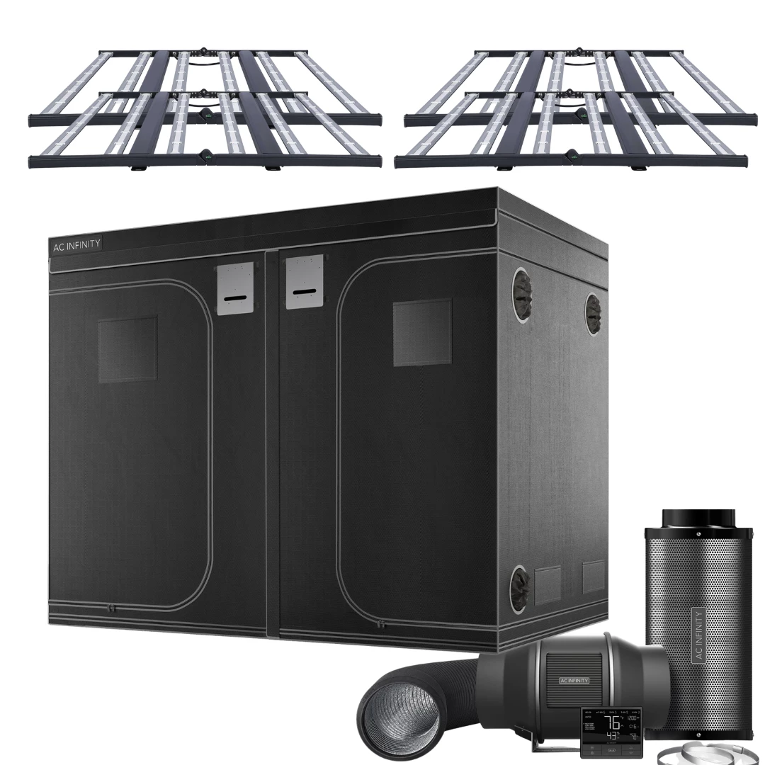 Discount π Happy Hydro 'The Essentials' Grow Kit | ROI-E680S LED Light | AC Infinity Tent & Ventilation | 8β X 8β π 1 Happy Hydro 'The Essentials' Grow Kit | ROI-E680S LED Light | AC Infinity Tent & Ventilation | 8β X 8β