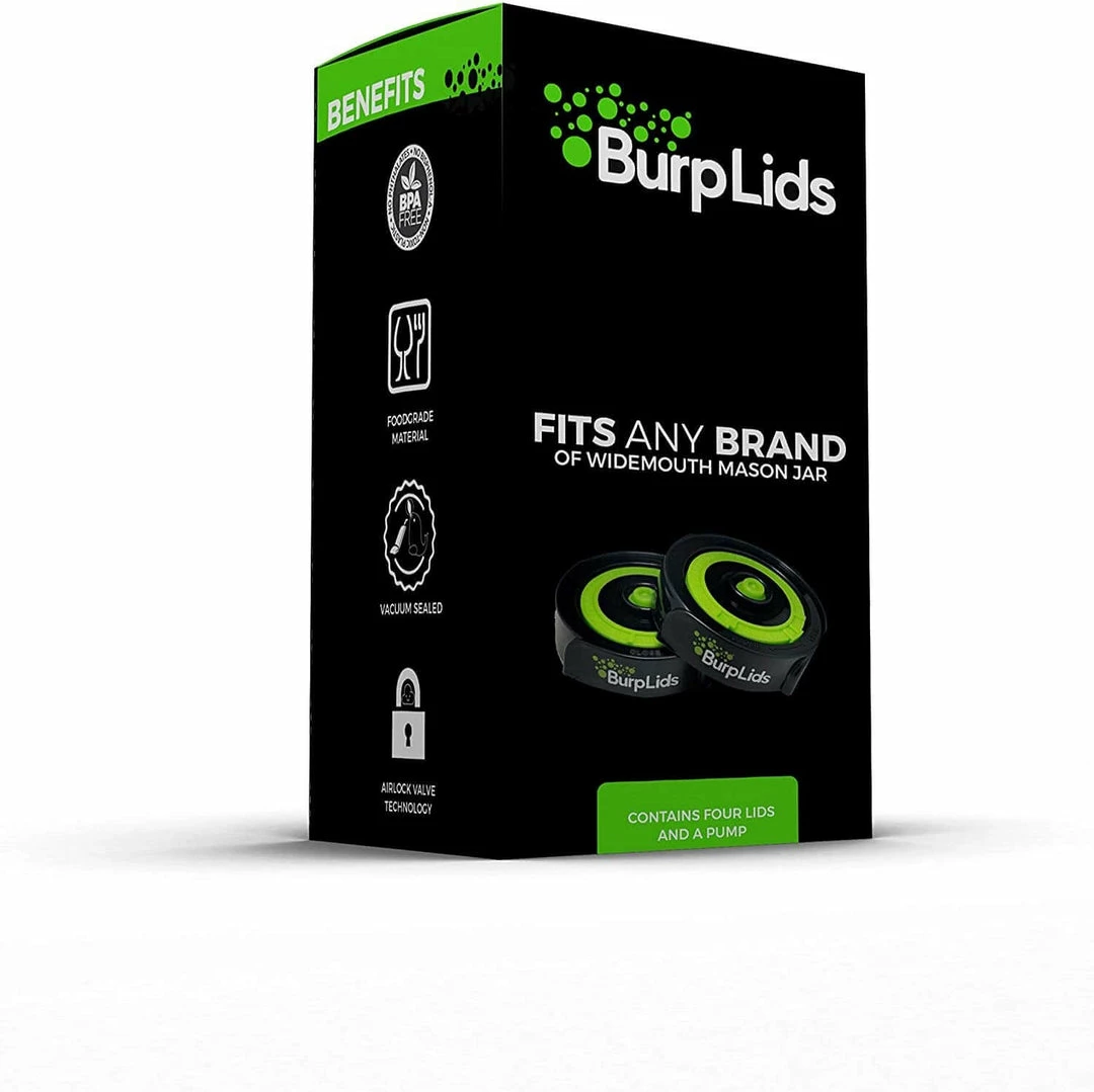 Budget ✔️ BurpLids Harvest & Essentials Burp Lids 4-Pack | Easy Curing | Fits Wide Mouth Mason Jars 👏 1 BurpLids Harvest & Essentials Burp Lids 4-Pack | Easy Curing | Fits Wide Mouth Mason Jars