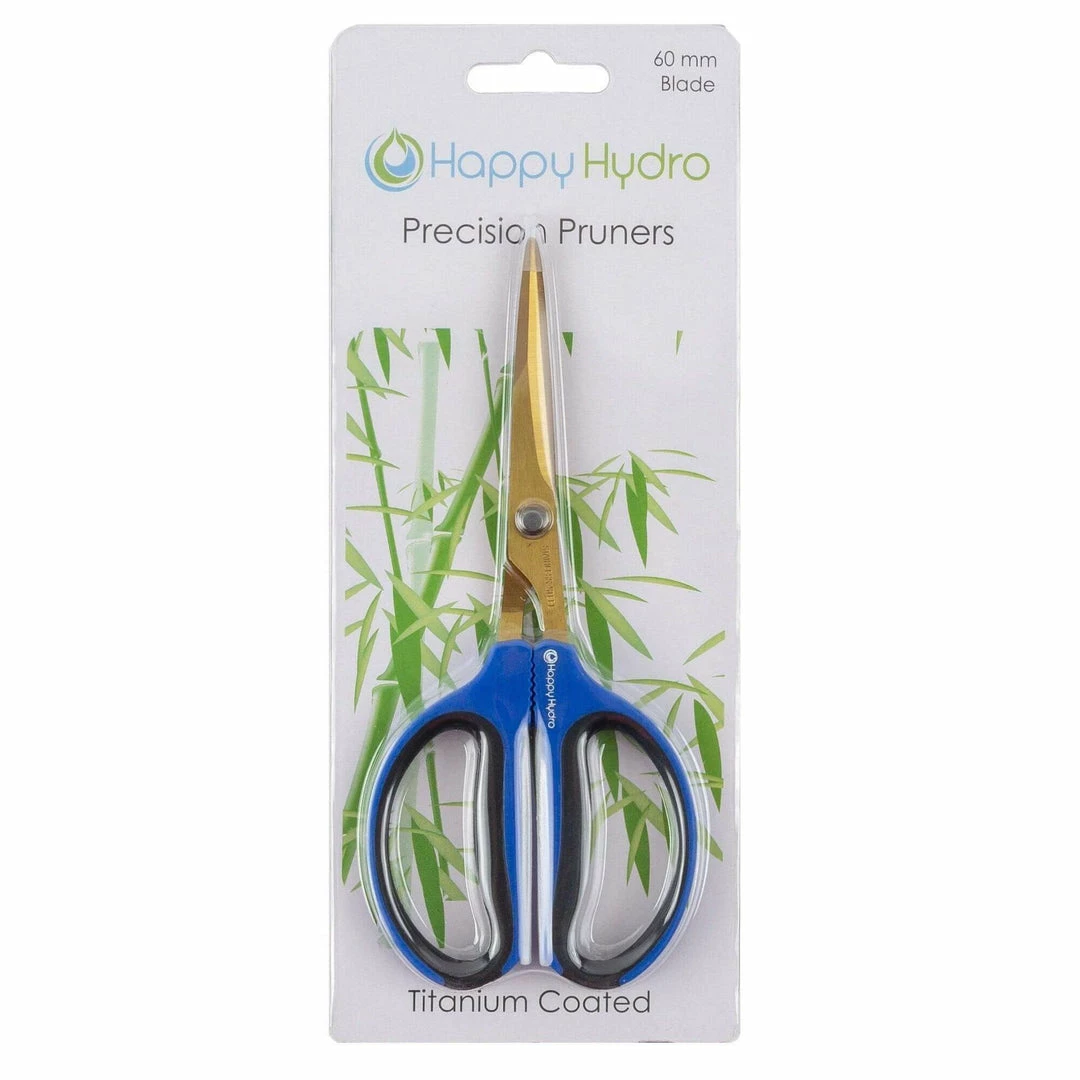 Hot Sale 😉 Happy Hydro 60mm Trimming Scissors - Titanium 🧥 Coated Blades Harvest & Essentials 🔔 6 Happy Hydro 60mm Trimming Scissors - Titanium Coated Blades Harvest & Essentials