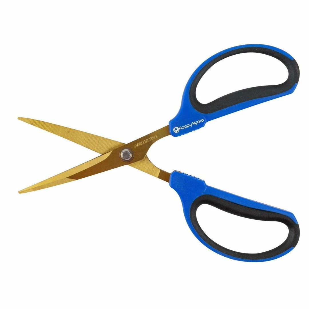 Hot Sale 😉 Happy Hydro 60mm Trimming Scissors - Titanium 🧥 Coated Blades Harvest & Essentials 🔔 2 Happy Hydro 60mm Trimming Scissors - Titanium Coated Blades Harvest & Essentials