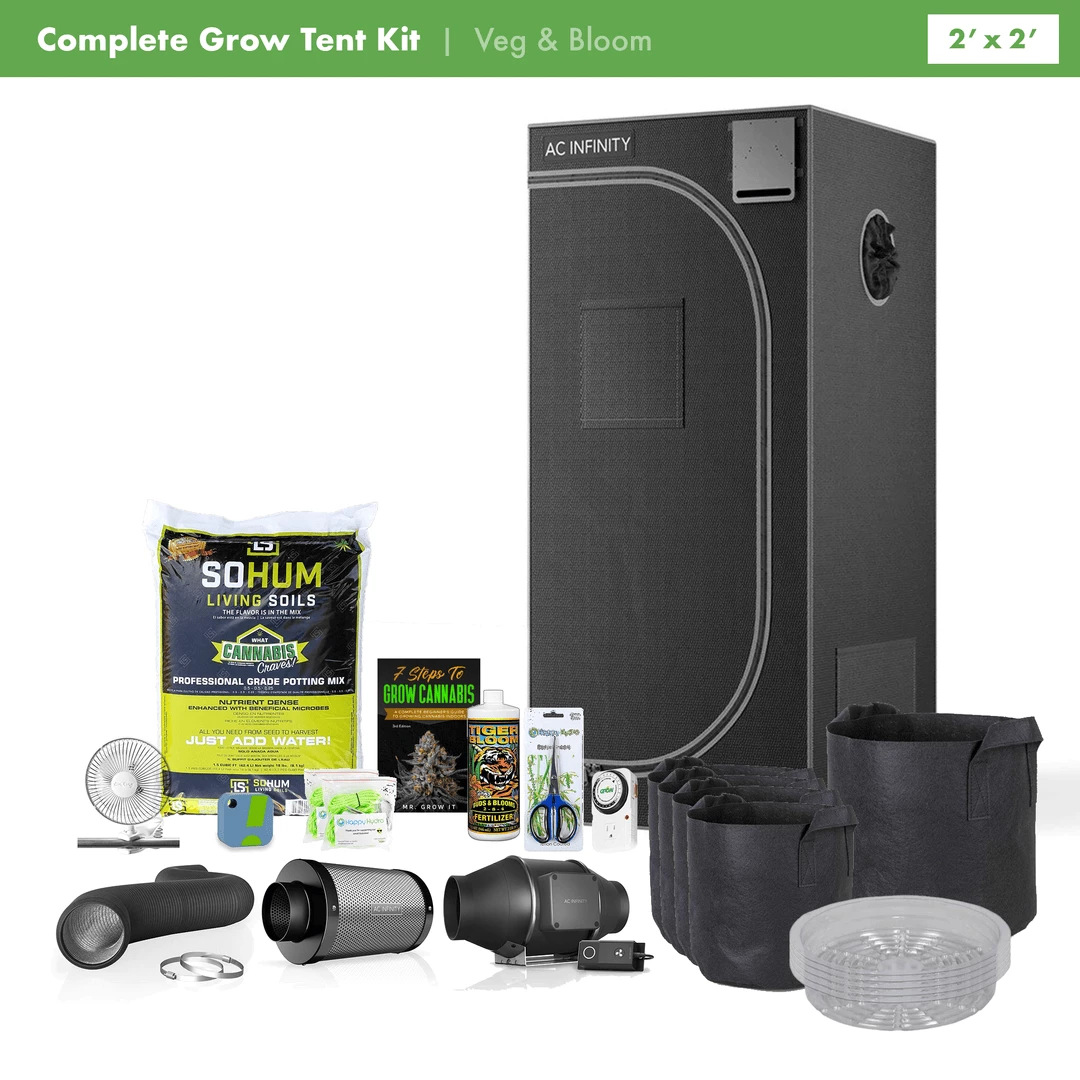 Hot Sale 🔥 Happy Hydro Beginner Grow Tent Kit | Without The Light | 2’ X 2’ Grow Tent Kits 🔥 11 Happy Hydro Beginner Grow Tent Kit | Without The Light | 2’ X 2’ Grow Tent Kits