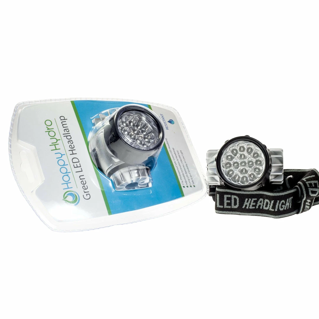 Discount ⌛ Happy Hydro Your Grow Room 17 Bulb Green LED Headlamp 🎁 2 Happy Hydro Your Grow Room 17 Bulb Green LED Headlamp
