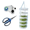 Harvest & Essentials Happy Hydro | 6 Tier Drying Rack Bundle | Trimming Scissors | 30x/60x LED Loupe