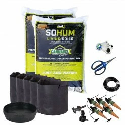 Sohum Living Soil Kit With Automatic Watering System, Fabric Pots, And Accessories