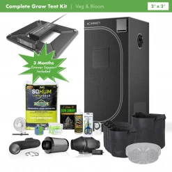 Happy Hydro Beginner Complete Grow Tent Kit | AC Infinity LED | 2โ X 2โ Grow Tent Kits