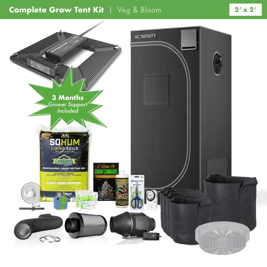 Outlet ๐งจ Happy Hydro Beginner Complete Grow Tent Kit | AC Infinity LED | 2โ X 2โ Grow Tent Kits โจ 1 Happy Hydro Beginner Complete Grow Tent Kit | AC Infinity LED | 2โ X 2โ Grow Tent Kits