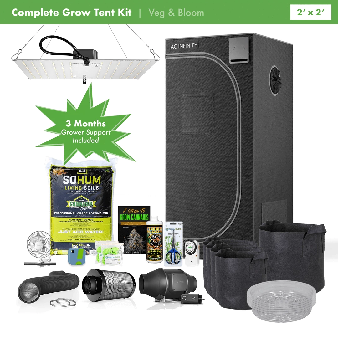 Best Pirce ⭐ Happy Hydro Grow Tent Kits Beginner Complete Grow Tent Kit | HLG 100 Rspec LED | 2’ X 2’ 🤩 1 Happy Hydro Grow Tent Kits Beginner Complete Grow Tent Kit | HLG 100 Rspec LED | 2’ X 2’