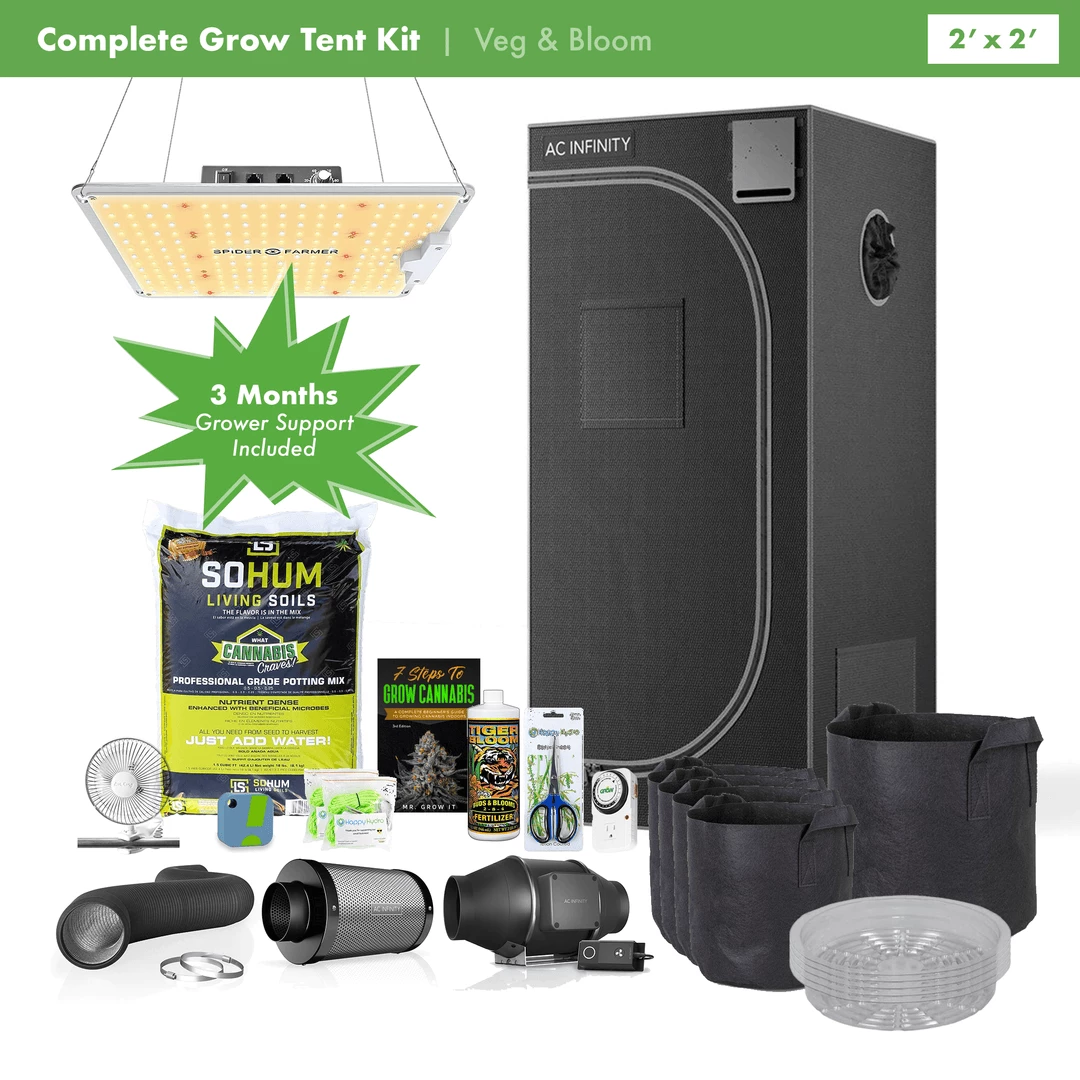 Best Sale 🔔 Happy Hydro Beginner Complete Grow Tent Kit | Spider Farmer LED | 2’ X 2’ Grow Tent Kits ✨ 1 Happy Hydro Beginner Complete Grow Tent Kit | Spider Farmer LED | 2’ X 2’ Grow Tent Kits