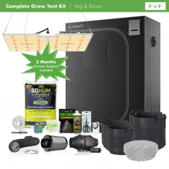 Happy Hydro Grow Tent Kits Beginner Complete Grow Tent Kit | Spider Farmer LED | 2โ X 3โ