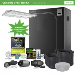 Happy Hydro Beginner Complete Grow Tent Kit | Electric Sky ES-180 V3 LED | 2’ X 4’