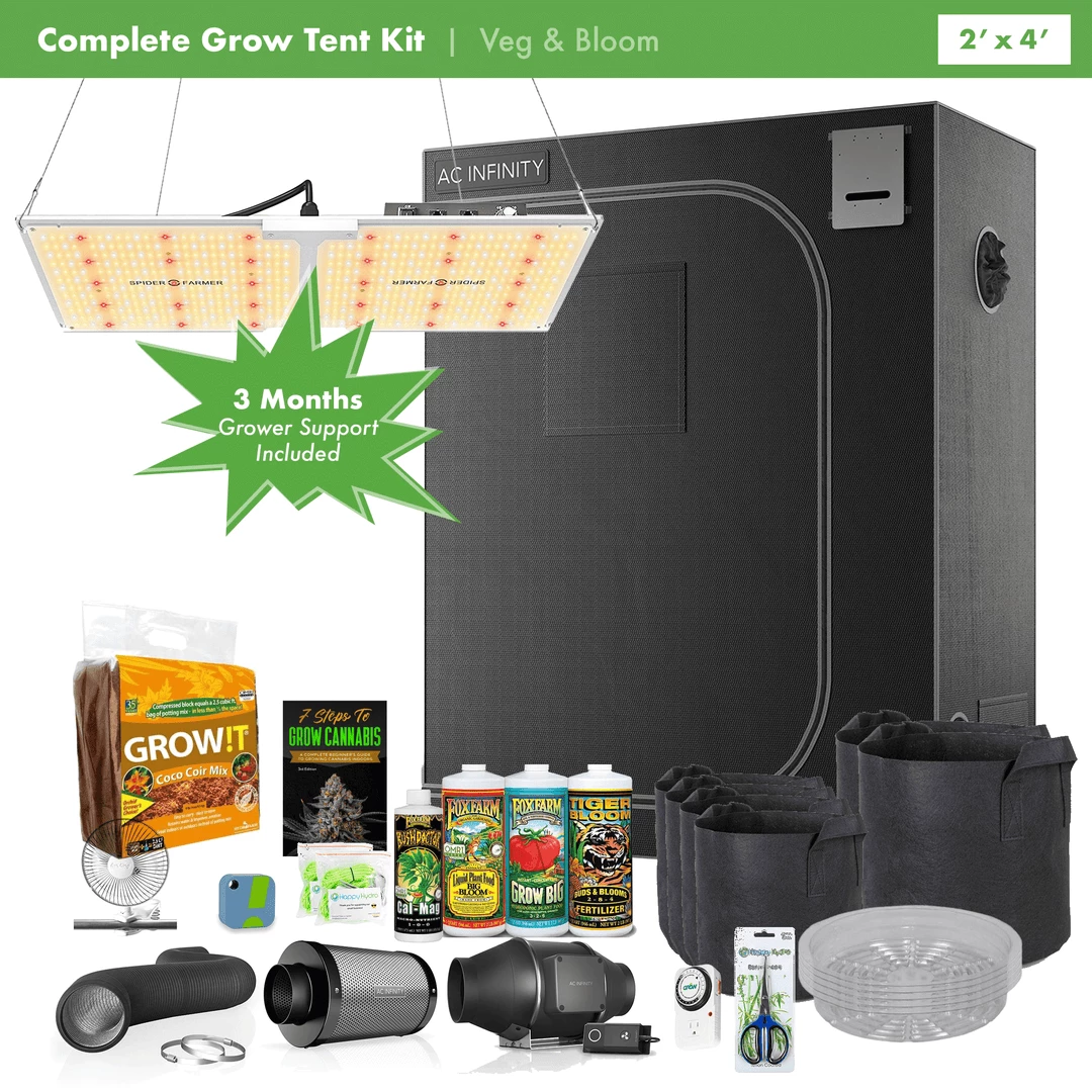 Top 10 ❤️ Happy Hydro Grow Tent Kits Beginner Complete Coco Grow Tent Kit | Spider Farmer LED | 2’ X 4’ 🎉 1 Happy Hydro Grow Tent Kits Beginner Complete Coco Grow Tent Kit | Spider Farmer LED | 2’ X 4’