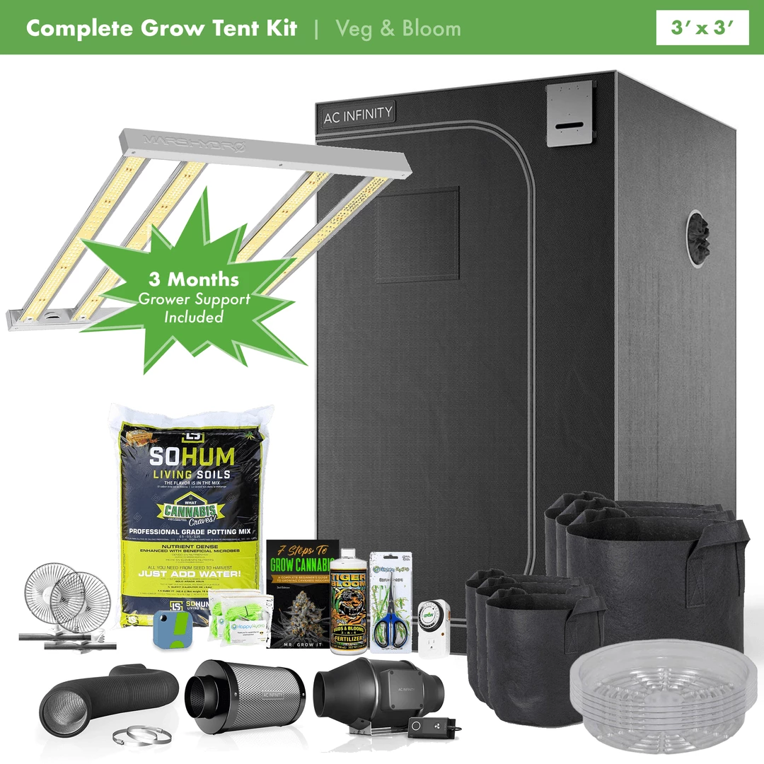 Deals 🥰 Happy Hydro Grow Tent Kits Beginner Complete Grow Tent Kit | Mars FC3000 LED | 3’ X 3’ 💯 1 Happy Hydro Grow Tent Kits Beginner Complete Grow Tent Kit | Mars FC3000 LED | 3’ X 3’