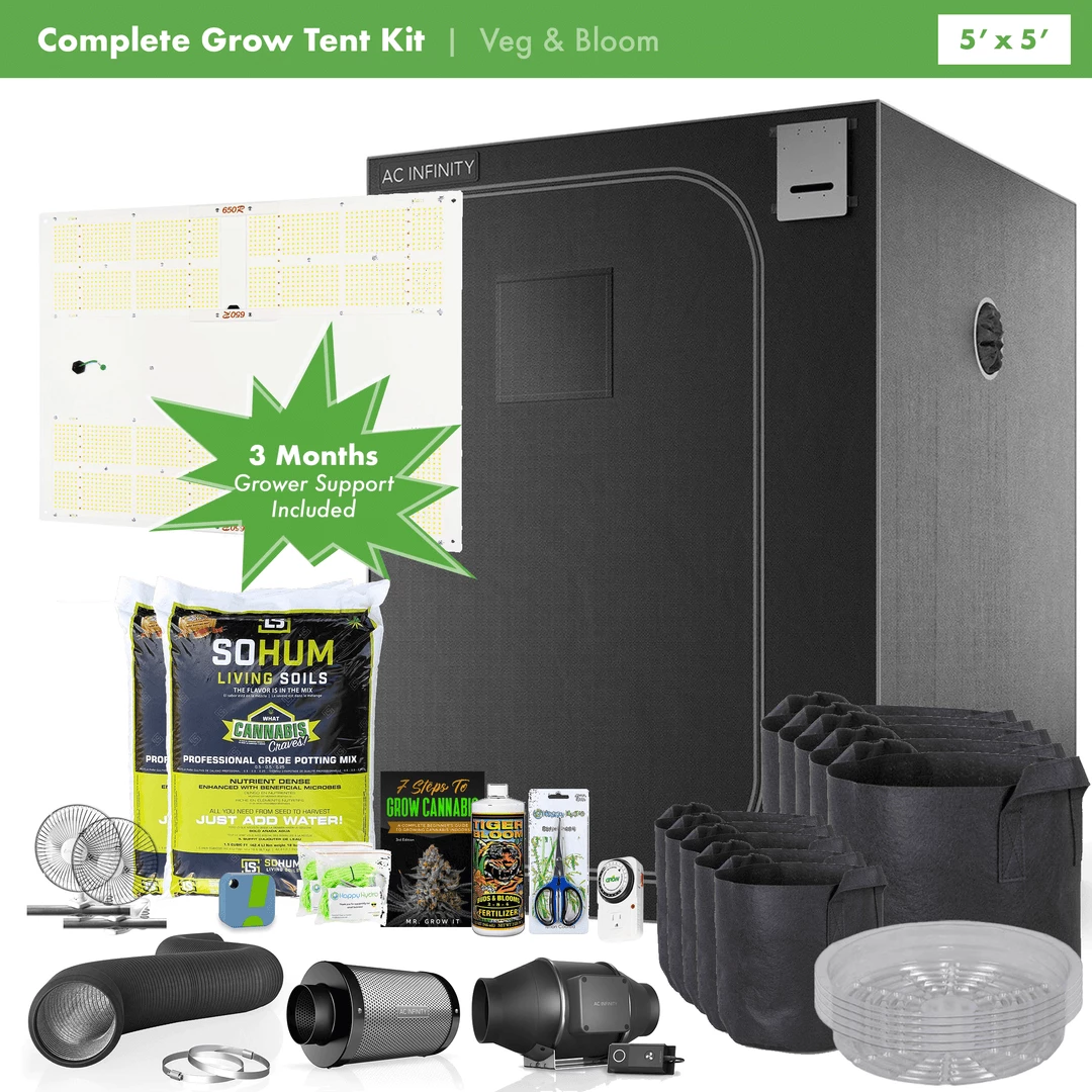 Hot Sale 😉 Happy Hydro Beginner Complete Grow Tent Kit | HLG 650R | 5’ X 5’ Grow Tent Kits 🔥 1 Happy Hydro Beginner Complete Grow Tent Kit | HLG 650R | 5’ X 5’ Grow Tent Kits